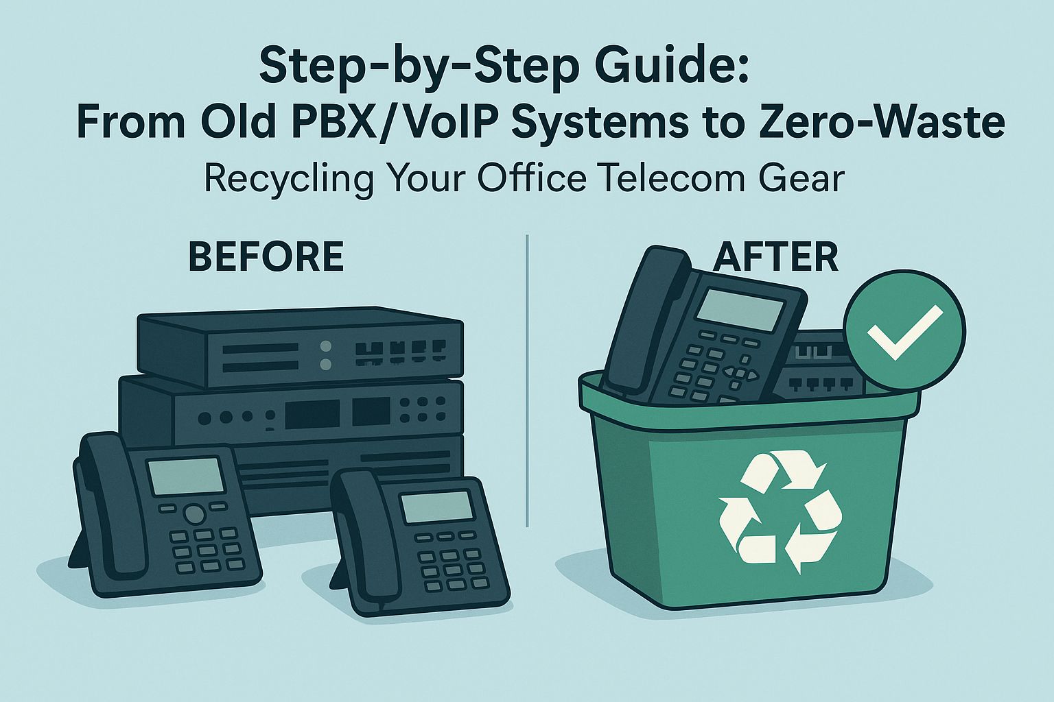 Step-by-Step Guide From Old PBXVoIP Systems to Zero-Waste - Recycling Your Office Telecom Gear